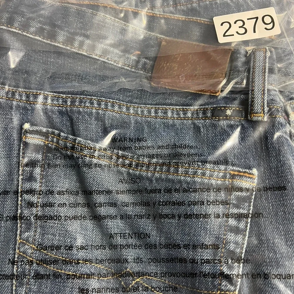 Lucky Brand 363 Vintage Straight Jeans Mens 38x34 Blue Denim Pants 2379